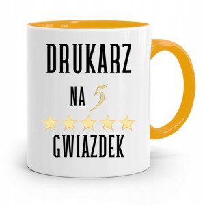 Dla Drukarza Kubek Żółty Na Prezent Na Urodziny