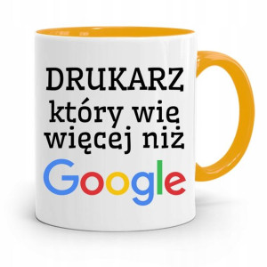 Dla Drukarza Kubek Żółty Na Prezent Na Urodziny