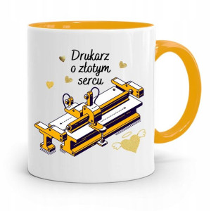 Dla Drukarza Kubek Żółty Na Prezent Na Urodziny