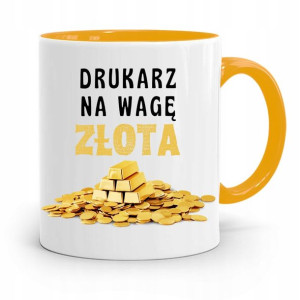Dla Drukarza Kubek Żółty Na Prezent Na Urodziny
