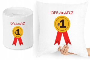 Dla Drukarza Zestaw Poduszka + Skarbonka Prezent