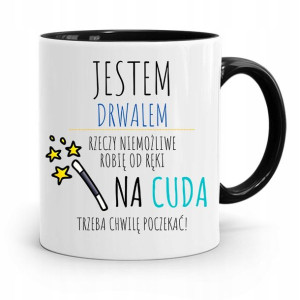 Dla Drwala Rębacza Kubek Czarny Prezent Urodziny