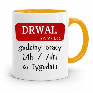 Dla Drwala Rębacza Kubek Żółty Prezent Na Urodziny