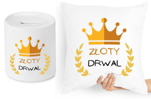 Dla Drwala Zestaw Poduszka + Skarbonka Prezent