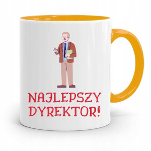 Dla Dyrektora Kubek Żółty Najlepszy Dyrektor