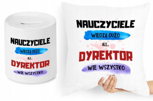Dla Dyrektora Zestaw Poduszka + Skarbonka Prezent