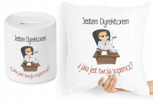 Dla Dyrektora Zestaw Poduszka + Skarbonka Prezent