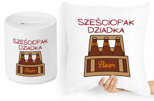 Dla Dziadka Zestaw Poduszka + Skarbonka Prezent