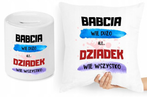 Dla Dziadka Zestaw Poduszka + Skarbonka Prezent