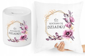 Dla Dziadka Zestaw Poduszka + Skarbonka Prezent