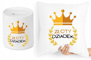 Dla Dziadka Zestaw Poduszka + Skarbonka Prezent
