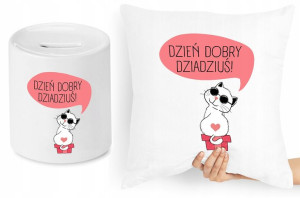 Dla Dziadka Zestaw Poduszka + Skarbonka Prezent