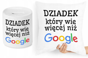 Dla Dziadka Zestaw Poduszka + Skarbonka Prezent