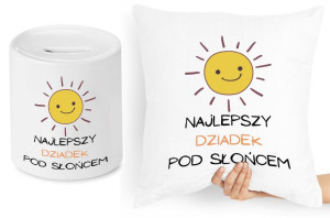 Dla Dziadka Zestaw Poduszka + Skarbonka Prezent