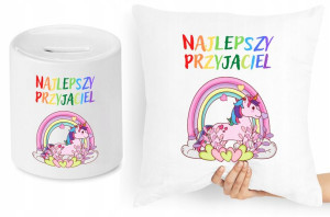 Dla Dzieci Zestaw Poduszka + Skarbonka Prezent