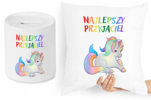 Dla Dzieci Zestaw Poduszka + Skarbonka Prezent