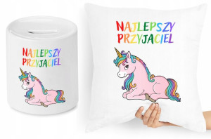 Dla Dzieci Zestaw Poduszka + Skarbonka Prezent