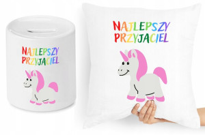 Dla Dzieci Zestaw Poduszka + Skarbonka Prezent