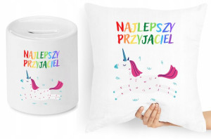 Dla Dzieci Zestaw Poduszka + Skarbonka Prezent