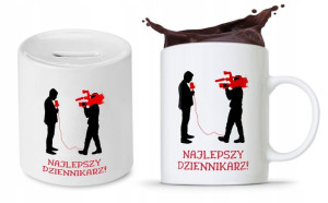 Dla Dziennikarza Prezent Zestaw Kubek + Skarbonka