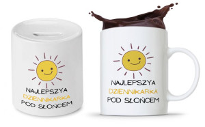 Dla Dziennikarza Prezent Zestaw Kubek + Skarbonka