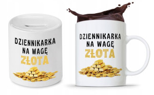 Dla Dziennikarza Prezent Zestaw Kubek + Skarbonka