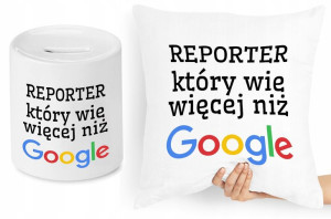 Dla Dziennikarza Zestaw Poduszka + Skarbonka