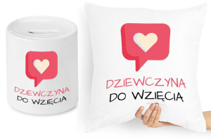 Dla Dziewczyny Zestaw Poduszka + Skarbonka Prezent