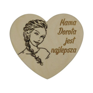Serce z grawerem magnes prezent na Dzień Matki