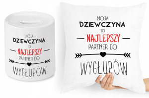 Dla Dziewczyny Zestaw Poduszka + Skarbonka Prezent