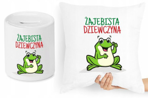 Dla Dziewczyny Zestaw Poduszka + Skarbonka Prezent