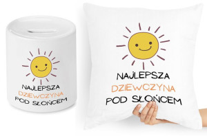 Dla Dziewczyny Zestaw Poduszka + Skarbonka Prezent