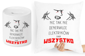 Dla Elektryka Zestaw Poduszka + Skarbonka Prezent