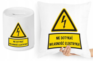 Dla Elektryka Zestaw Poduszka + Skarbonka Prezent