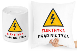 Dla Elektryka Zestaw Poduszka + Skarbonka Prezent