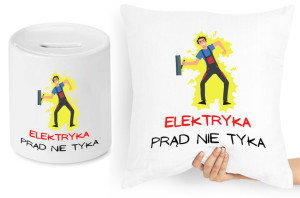 Dla Elektryka Zestaw Poduszka + Skarbonka Prezent