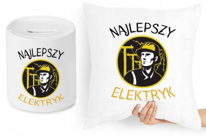 Dla Elektryka Zestaw Poduszka + Skarbonka Prezent