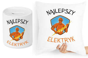 Dla Elektryka Zestaw Poduszka + Skarbonka Prezent