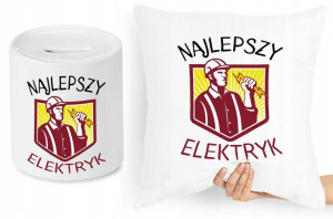 Dla Elektryka Zestaw Poduszka + Skarbonka Prezent