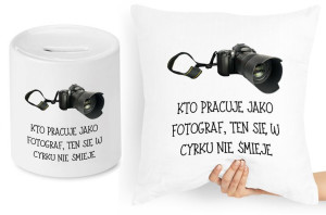 Dla Fotografa Zestaw Poduszka + Skarbonka Prezent