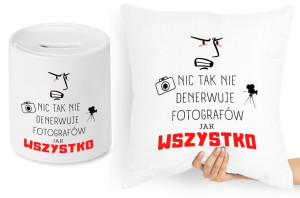 Dla Fotografa Zestaw Poduszka + Skarbonka Prezent