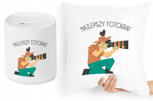 Dla Fotografa Zestaw Poduszka + Skarbonka Prezent