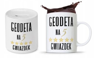 Dla Geodety Na Prezent Zestaw Kubek + Skarbonka