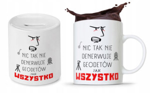 Dla Geodety Na Prezent Zestaw Kubek + Skarbonka