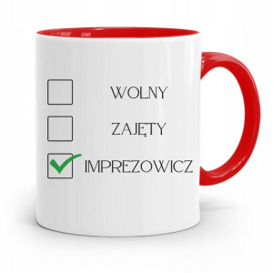 Dla Imprezowicza Imprezowiczki Kubek Czerwony