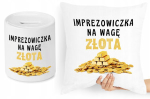 Dla Imprezowicza Zestaw Poduszka + Skarbonka