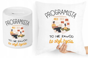 Dla Informatyka Zestaw Poduszka + Skarbonka