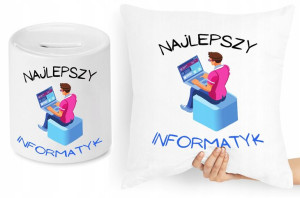 Dla Informatyka Zestaw Poduszka + Skarbonka