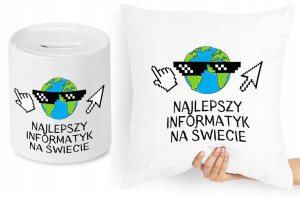 Dla Informatyka Zestaw Poduszka + Skarbonka