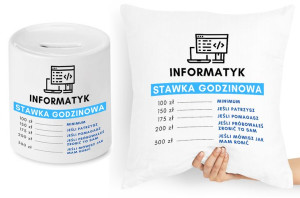 Dla Informatyka Zestaw Poduszka + Skarbonka
